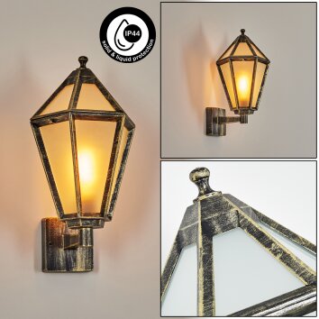 Falfosa Wandlamp voor buiten Goud, Zwart, 1-licht