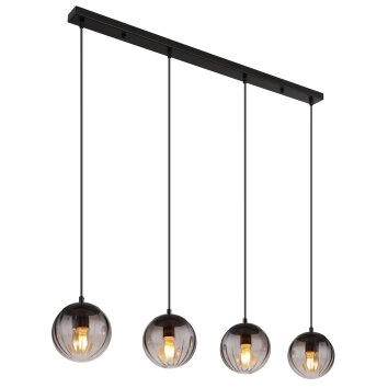 Globo DALLERTA Hanglamp Zwart, 4-lichts