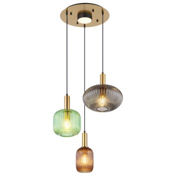 Globo NORMY Hanglamp Messing, 3-lichts