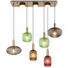 Globo NORMY Hanglamp Messing, 6-lichts