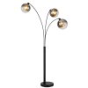 Globo Newcastle Staande lamp Zwart, 3-lichts