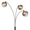 Globo Newcastle Staande lamp Zwart, 3-lichts