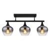 Globo Maxy Plafondlamp Zwart, 3-lichts