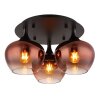 Globo Maxy Plafondlamp Chroom, Zwart, 3-lichts