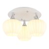 Globo Maxy Plafondlamp Chroom, Wit, 3-lichts