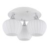 Globo Maxy Plafondlamp Chroom, Wit, 3-lichts