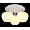 Globo Maxy Plafondlamp Chroom, Wit, 3-lichts