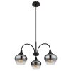 Globo Maxy Hanglamp Zwart, 3-lichts