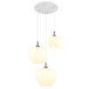 Globo Maxy Hanglamp Chroom, Wit, 3-lichts