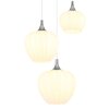 Globo Maxy Hanglamp Chroom, Wit, 3-lichts