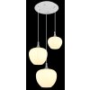 Globo Maxy Hanglamp Chroom, Wit, 3-lichts