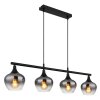 Globo Maxy Hanglamp Zwart, 4-lichts