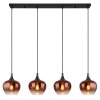 Globo Maxy Hanglamp Chroom, Zwart, 4-lichts