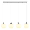 Globo Maxy Hanglamp Chroom, Wit, 4-lichts