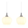 Globo Maxy Hanglamp Chroom, Wit, 4-lichts