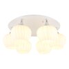 Globo Maxy Plafondlamp Chroom, Wit, 6-lichts