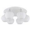 Globo Maxy Plafondlamp Chroom, Wit, 6-lichts