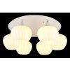 Globo Maxy Plafondlamp Chroom, Wit, 6-lichts