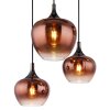 Globo Maxy Hanglamp Chroom, Zwart, 6-lichts