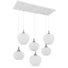 Globo Maxy Hanglamp Chroom, Wit, 6-lichts