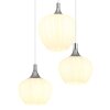 Globo Maxy Hanglamp Chroom, Wit, 6-lichts