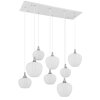 Globo Maxy Hanglamp Chroom, Wit, 8-lichts