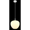 Globo Maxy Hanglamp Chroom, Wit, 1-licht