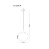 Globo Maxy Hanglamp Chroom, Wit, 1-licht