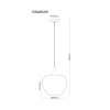 Globo Maxy Hanglamp Chroom, Wit, 1-licht