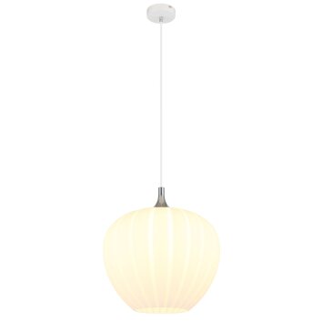 Globo Maxy Hanglamp Chroom, Wit, 1-licht