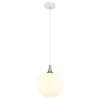 Globo Maxy Hanglamp Chroom, Wit, 1-licht