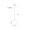 Globo Maxy Hanglamp Chroom, Wit, 1-licht