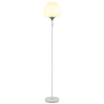 Globo Maxy Staande lamp Chroom, Wit, 1-licht