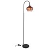 Globo Maxy Staande lamp Chroom, Zwart, 1-licht