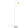 Globo Maxy Staande lamp Chroom, Wit, 1-licht