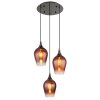 Globo Lavus Hanglamp Chroom, Zwart, 3-lichts