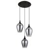 Globo Lavus Hanglamp Zwart, 3-lichts