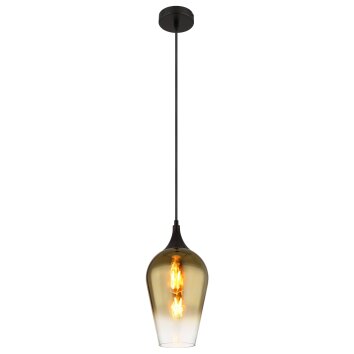 Globo Lavus Hanglamp Zwart, 1-licht