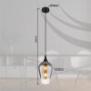 Globo Lavus Hanglamp Zwart, 1-licht