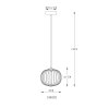 Globo Galway Hanglamp LED Zwart, 1-licht