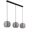 Globo Lampigna Hanglamp Messing, Zwart, 3-lichts