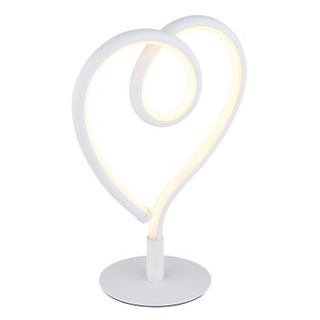 Globo Amore Tafellamp LED Wit, 1-licht