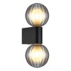 Globo Ander Wandlamp Zwart, 2-lichts