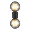 Globo Ander Wandlamp Zwart, 2-lichts