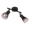 Globo Satella Plafondlamp, Plafondspot, Wandlamp, Muurspot Zwart, 2-lichts