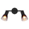 Globo Satella Plafondlamp, Plafondspot, Wandlamp, Muurspot Zwart, 2-lichts