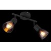 Globo Satella Plafondlamp, Plafondspot, Wandlamp, Muurspot Zwart, 2-lichts