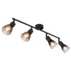 Globo Satella Plafondlamp, Plafondspot, Wandlamp, Muurspot Zwart, 4-lichts