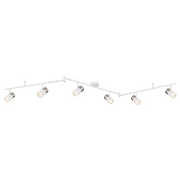 Globo Brisbon Plafondlamp, Plafondspot, Wandlamp, Muurspot Wit, 6-lichts