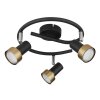 Globo Mason Plafondlamp, Plafondspot, Wandlamp, Muurspot Chroom, Zwart, 3-lichts